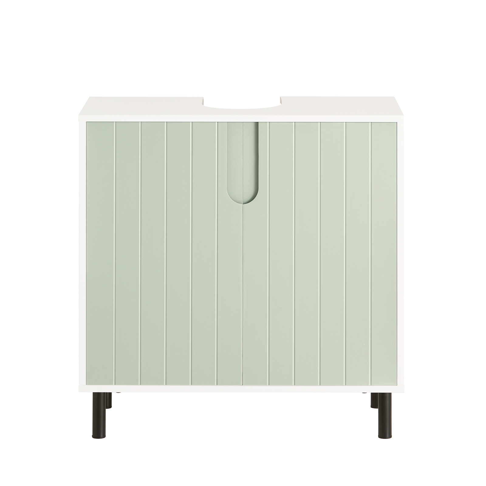 Image of SoBuy Mobile sottolavabo Mobile bagno con Armadietto a 2 Ante e 2 Ripiani, Mobiletto Bagno Salvaspazio in Legno Verde 60x30x60cm BZR139-GR