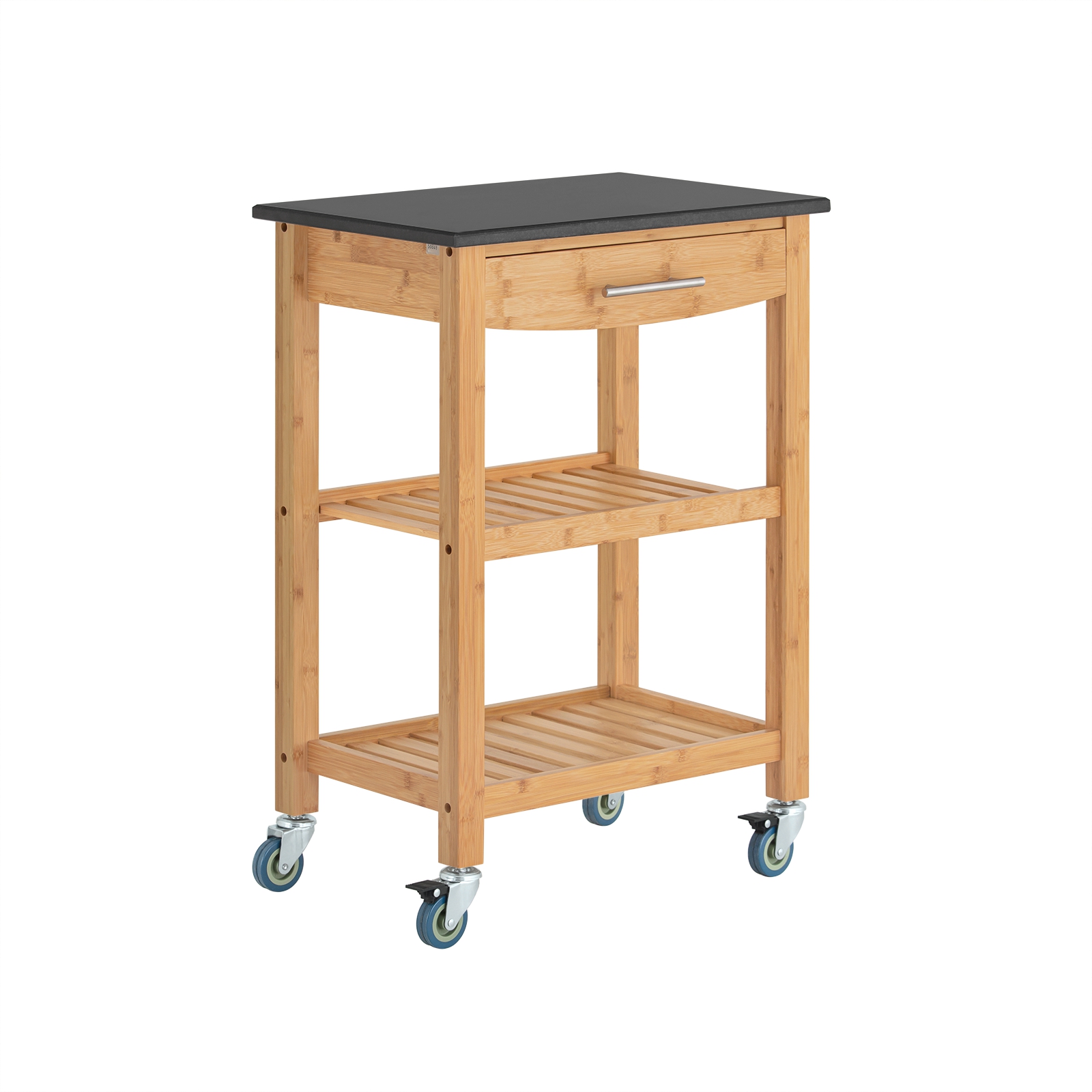 Image of SoBuy Mobiletto cucina salvaspazio Carrello cucina con cesti Crossoenza soggiorno moderno con ruote Mobile dispensa Penisola cucina L58*P40*A85cm (FKW28-SCH)