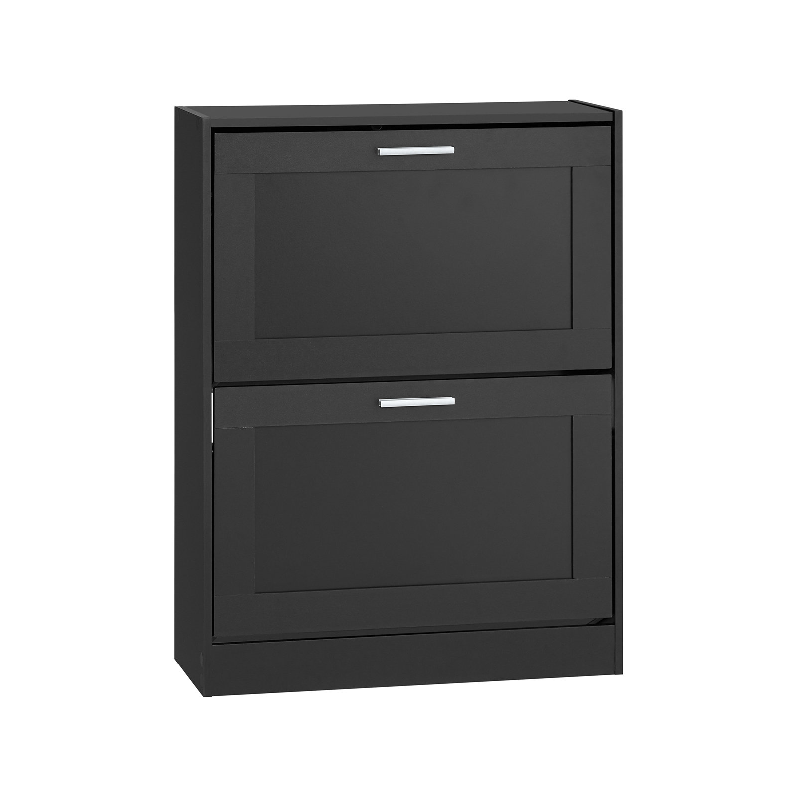Image of SoBuy Scarpiera ribaltabile Scarpiera a 2 ribalte Portascarpe salvaspazio Slim, 60x25x80cm, Nero, FSR137-SCH