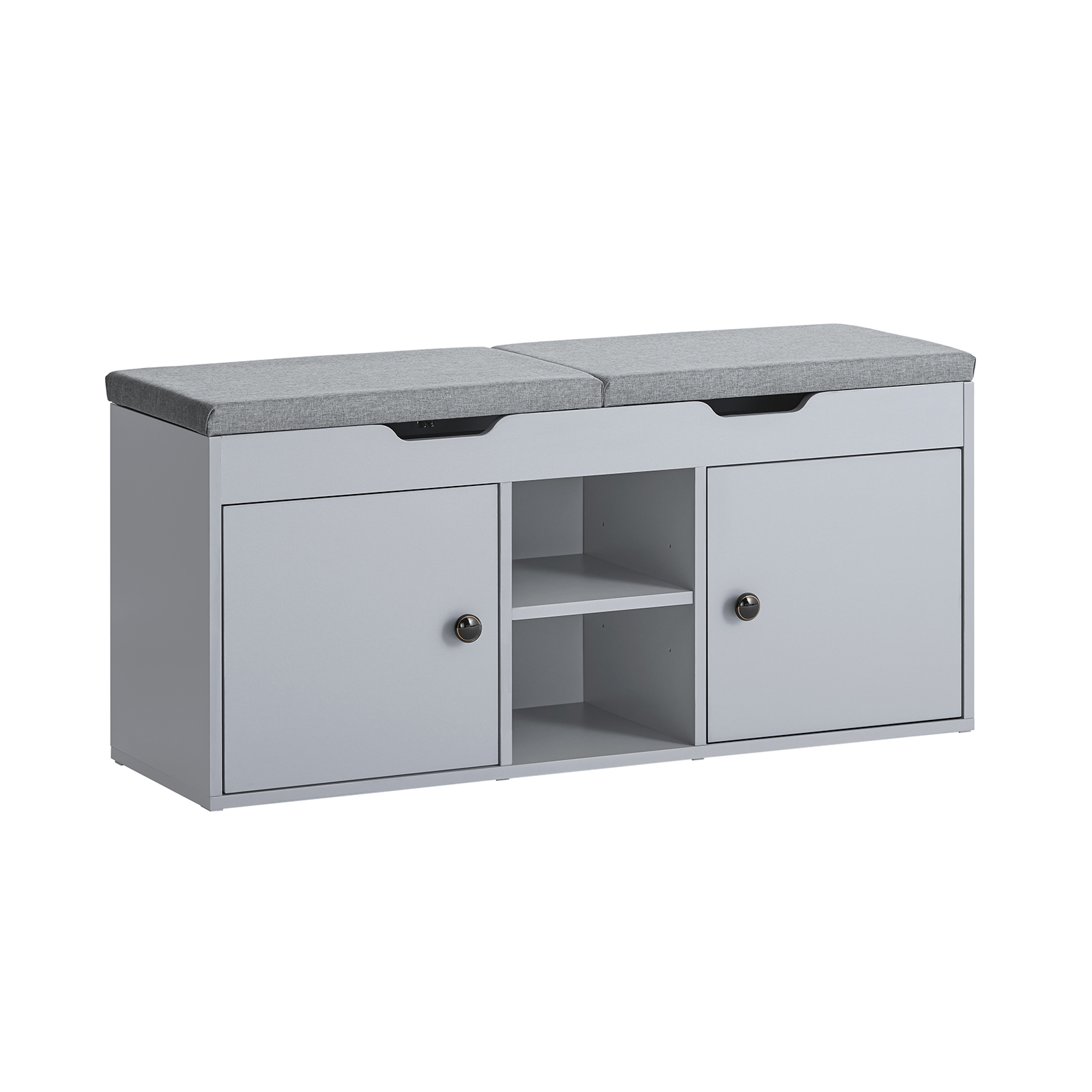 Image of SoBuy Scarpiera da Ingresso Panca con due cuscini, panca per scarpe con vano portaoggetti pessimista 100x47x34 cm, FSR96-DG