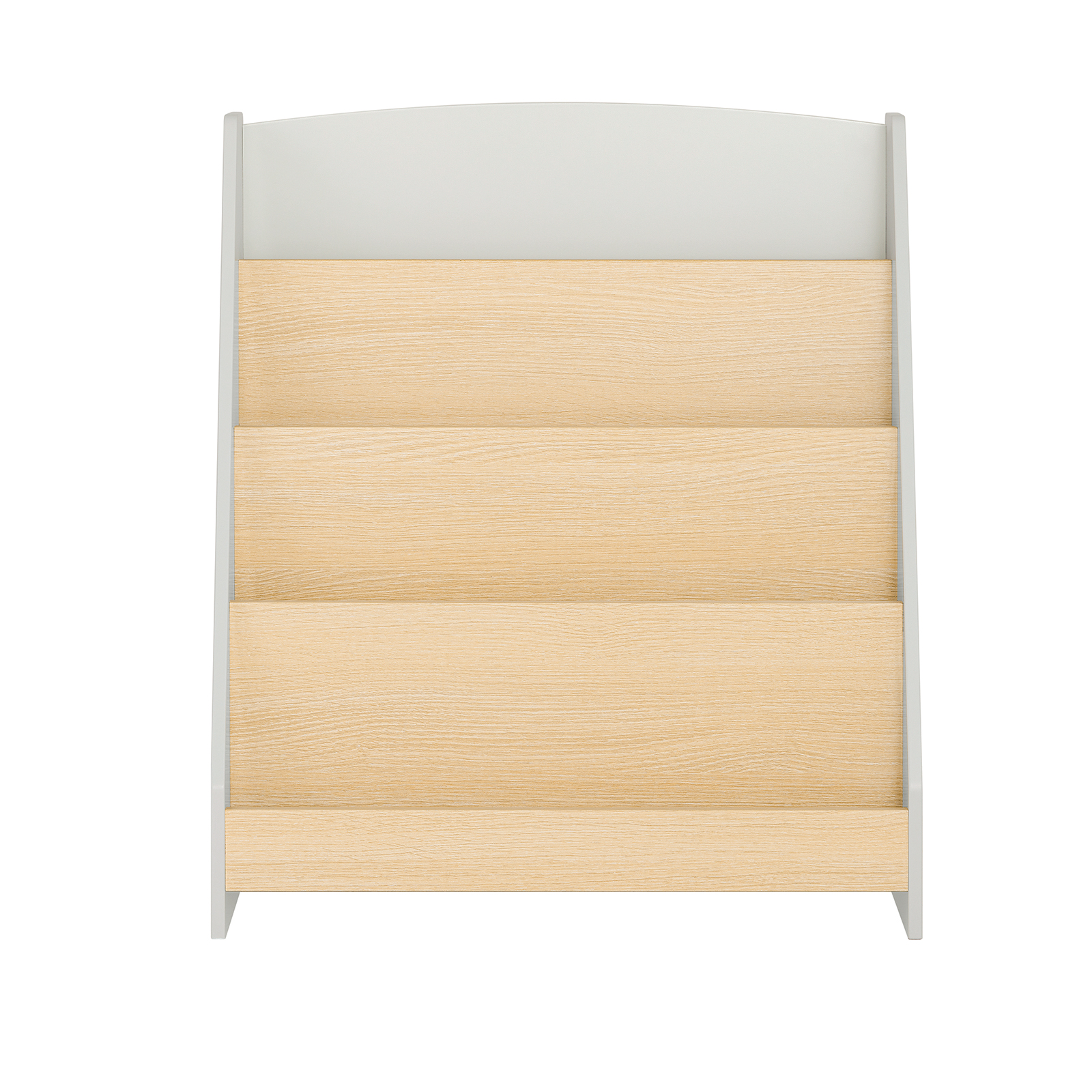 Image of SoBuy Libreria per Bambini Scaffale a Scala Scaffale Portaoggetti Libreria a Scala Grigio-Naturale 61x30x71cm KMB106-HG